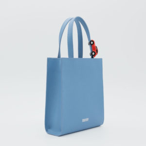 Absurde Stop Mini Bag In Blue Leather