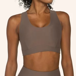 Horizon Athletic Arolla Racerback Sports Bra Top Soft Earth