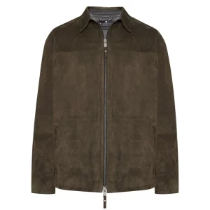 Bigardini Dario Men’s Suede Jacket - Coffee