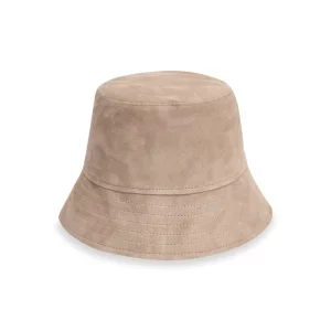 Bigardini Kira Unisex Suede Bucket Hat - Vison - Bigardini, Beige