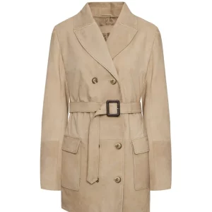 Bigardini Tara Women’s Suede Trench Coat - Vision