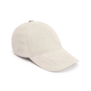 Bigardini Zen Unisex Suede Baseball Cap - White Sand - Bigardini, White