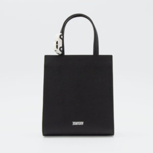 Absurde MINI STOP Tote Bag in Black Leather