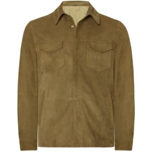 Bigardini Loren Men’s Suede Shirt - Safari