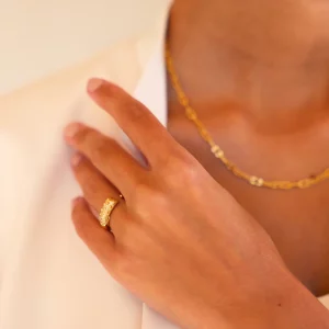 HORN RING 18K GOLD VERMEIL